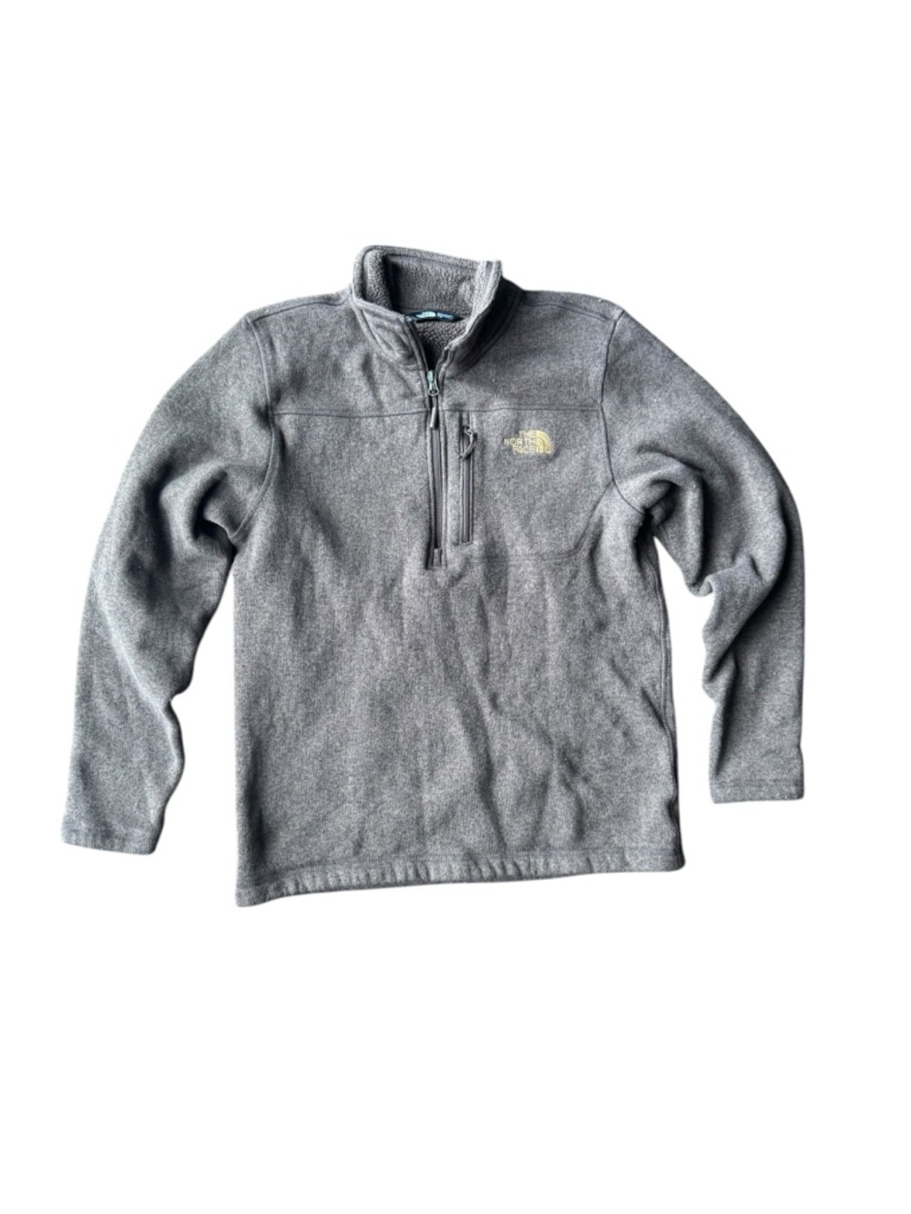 The North Face Heather Gray Half-Zip Fleece Pullover Size Large